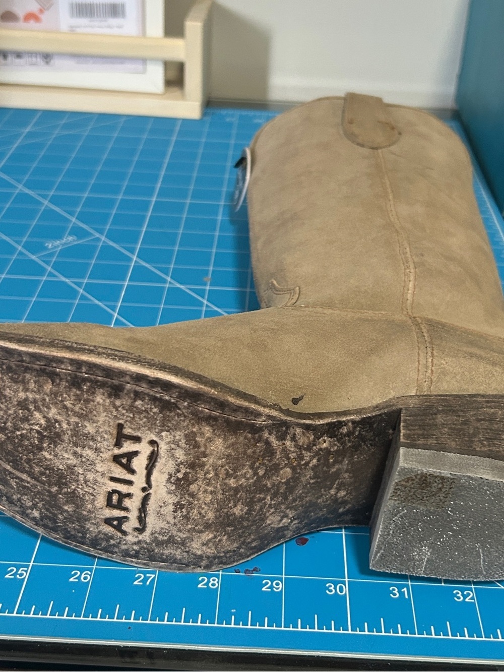 Ariat Brown Leather Sole Cowboy Boot - Picture 10 of 11